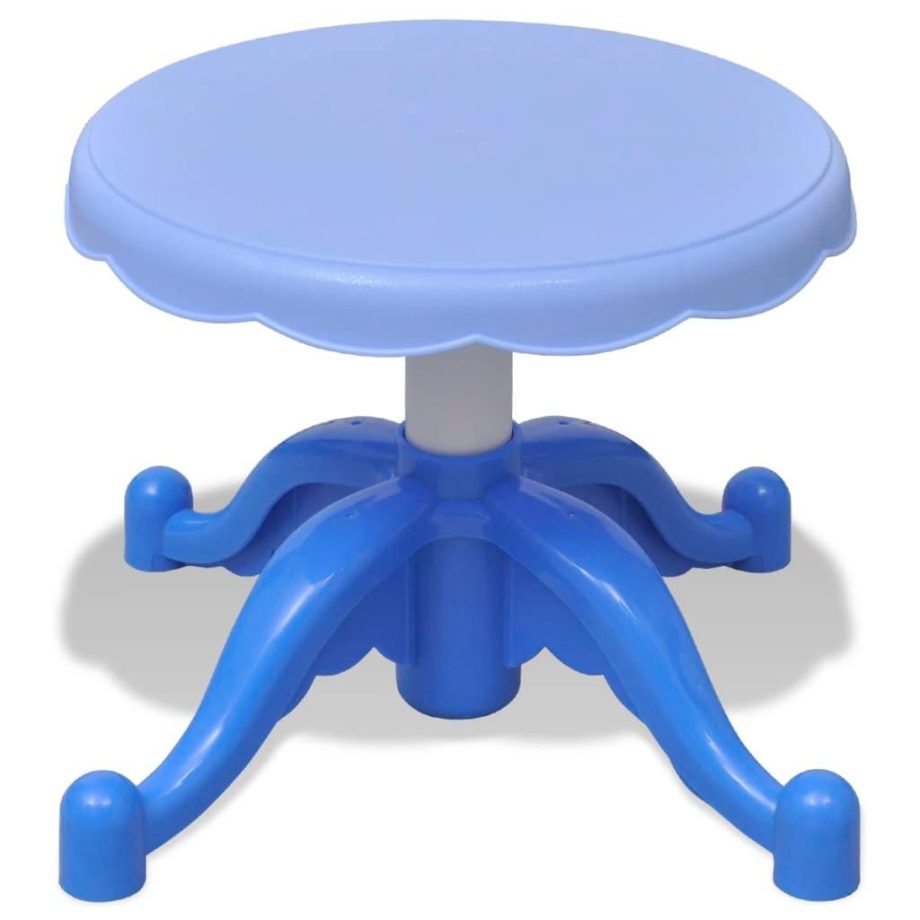 Kids' Playroom Toy Keyboard with Stool/Microphone 37-key Blue